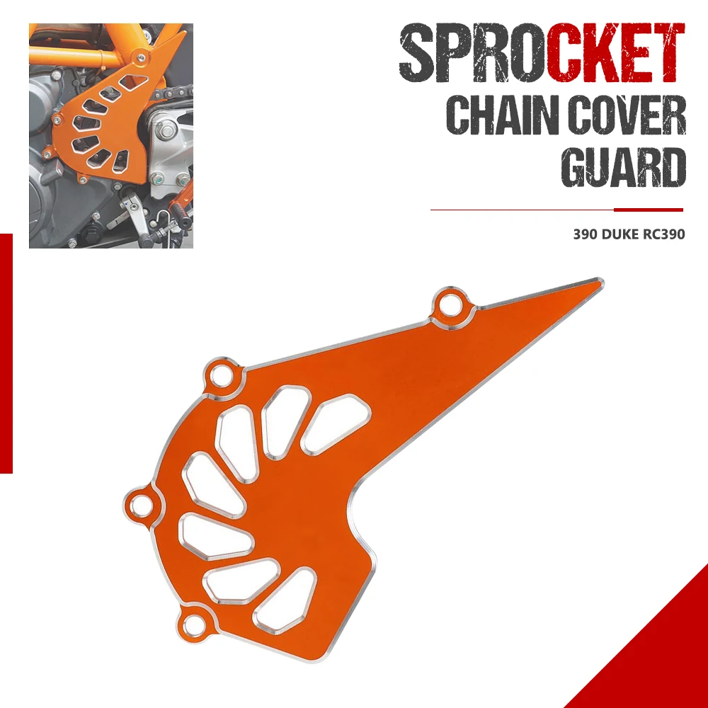 

Motorcycle Accessories Sprocket Chain Guard Sensor Cover Protective Shield For Duke 125 200 Duke 390 R 390 2013 2014 2015
