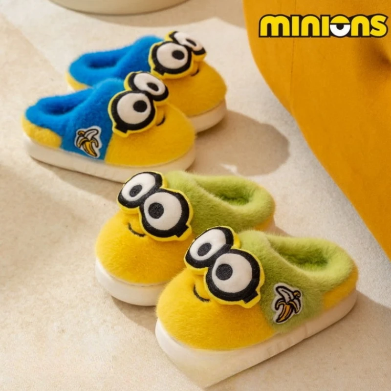 Симпатичные детские Нескользящие теплые тапочки на толстой подошве в стиле