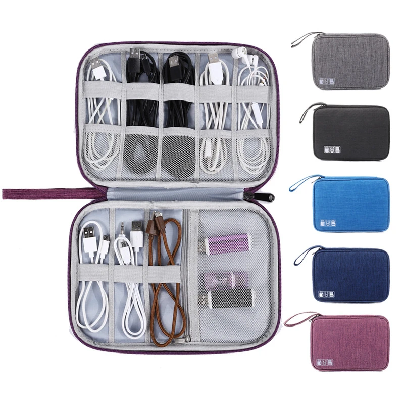 

Portable Cable Organizer Bag Travel Waterproof Electronic Storage Bag Carrying Case Earphone Charge Power Bank Digital Pouch