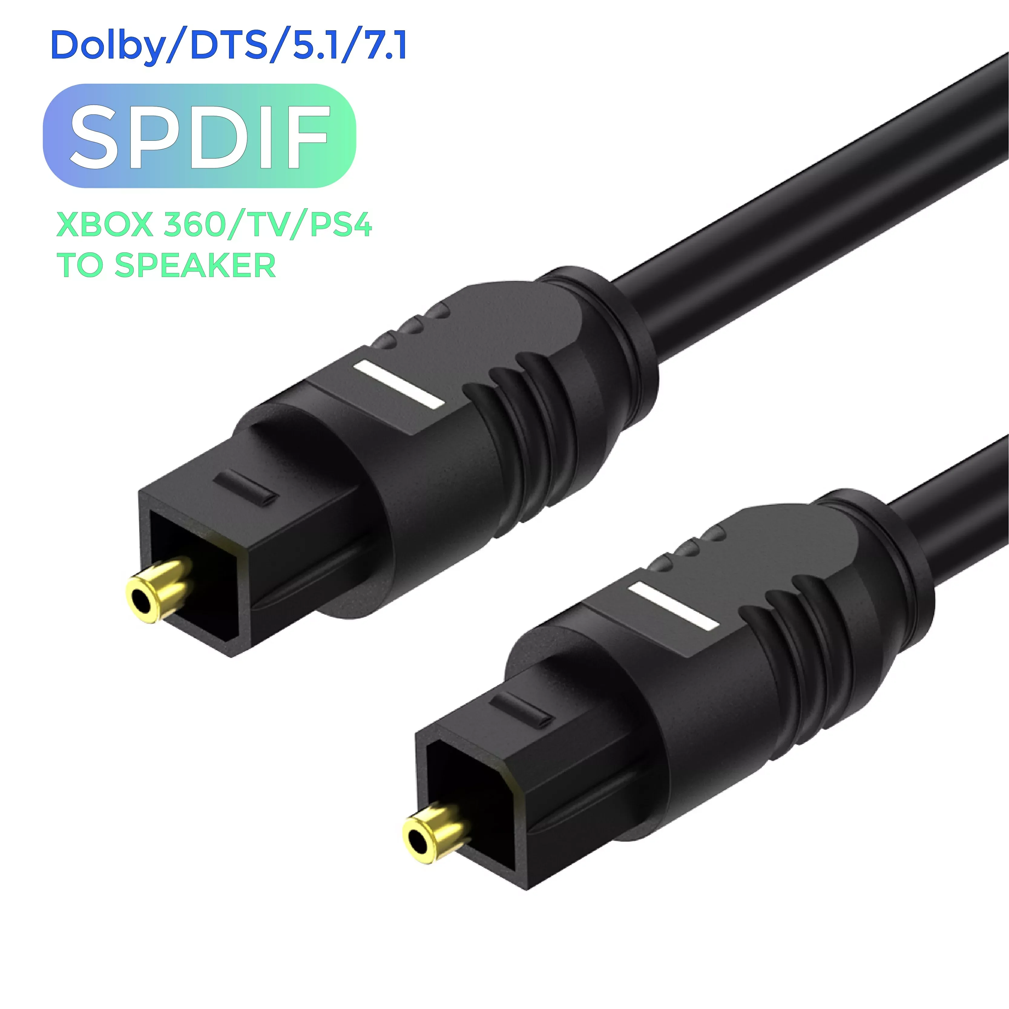 

Optical Audio Cable Toslink SPDIF Coaxial Cable for Xbox 360 PS4 TV DVD Amplifiers Blu-ray Player Soundbar Fiber Cable