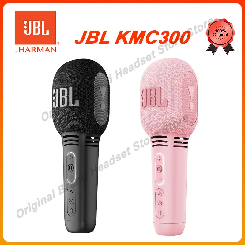 

100% Original JBL KMC 300 Professional Karaoke Microphone Bluetooth Wireless Speaker Microphone for Phone Handheld Dynamic Mic