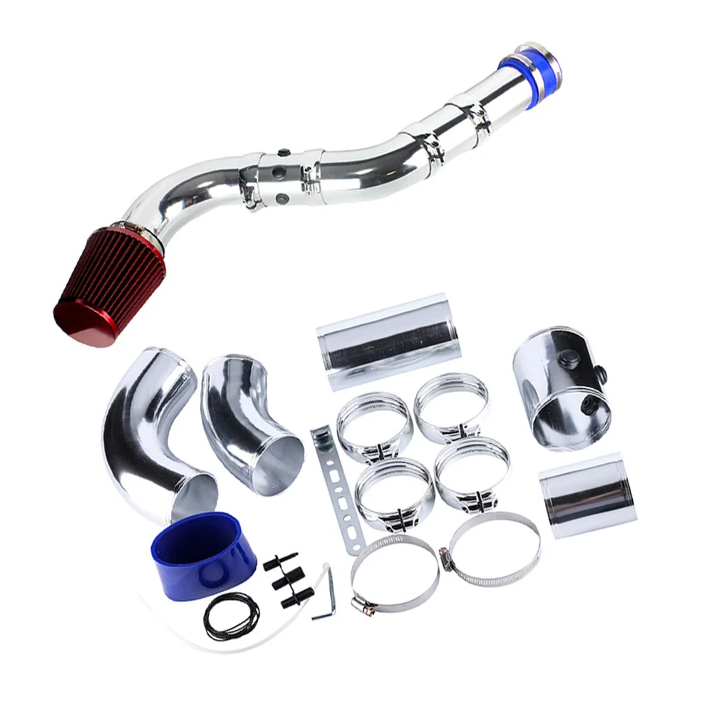 

1 Set Universal Car 76mm Aluminum Universal Car Cold Air Intake Filter System Aluminum Alloy Hose Pipe Tube Kit Intake Filter