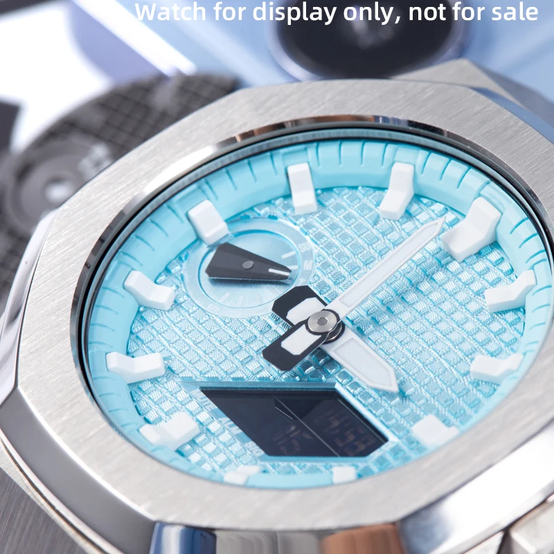 Фото Casiok Waffle Face dial mod Watch dial surface metal dial scale for Casio G-SHOCK GA2100 DIY face dial 2110 GA-2100 accessories №5