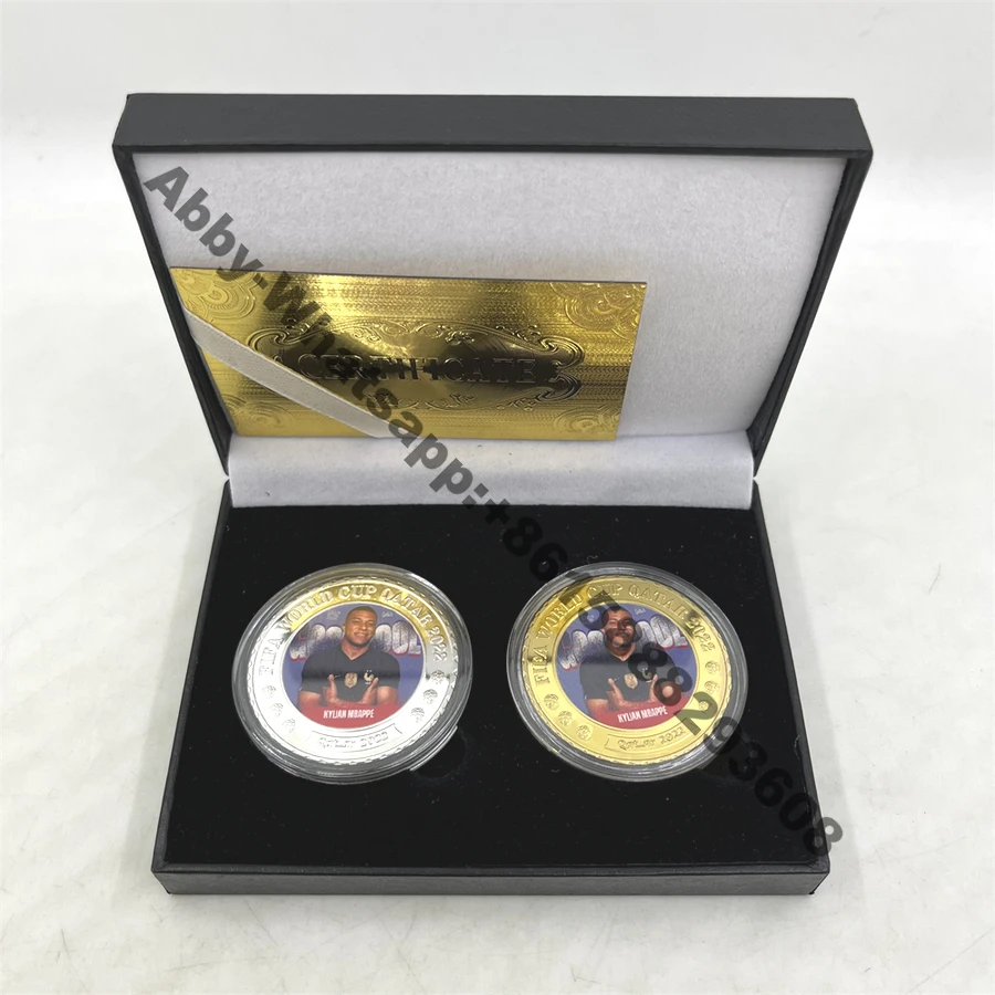 

Франция, footballist Kylian Mbapp, Золотое и серебряное покрытие, искусственная монета, Футбольная звезда, сувенир, подарок для коллекции фанатов