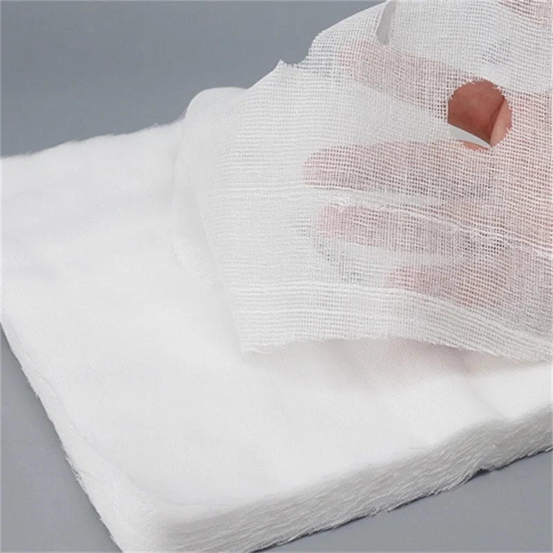 100 шт./упаковка одноразовые марлевые маски для лица из чистого хлопка