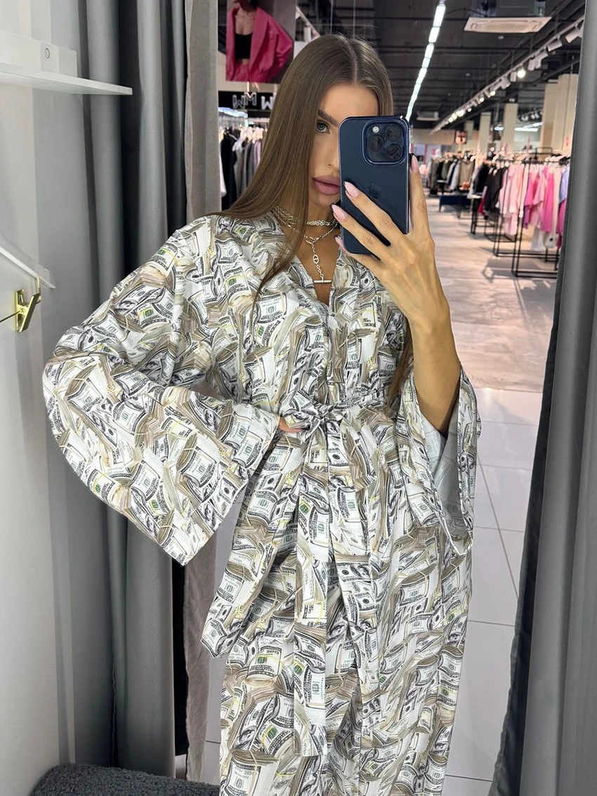 Женский пижамный комплект Marthaqiqi пикантная ночная рубашка с V-образным вырезом и