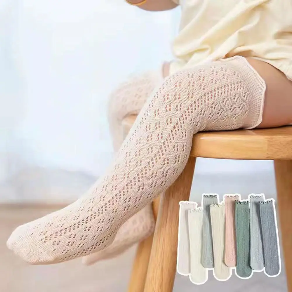 

Breathable Kids Hollow Out Knee High Socks Children Mesh Long Socks Cotton Socks Thigh High Stockings Baby Socks