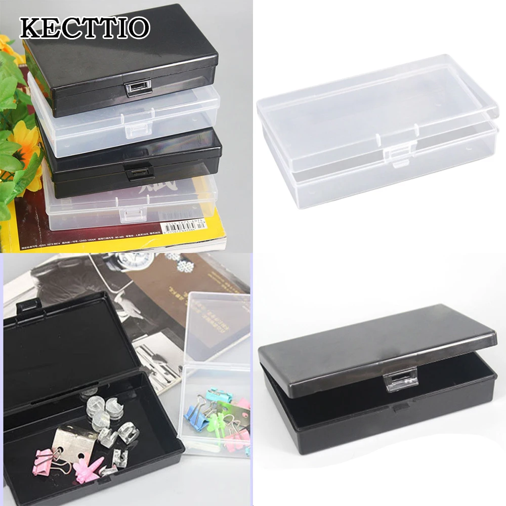 1pc Plastic Storage Box Makeup Organizer Clear Square Diamond Painting Plastic Box Cosmetics Storage Box Desktop Organizer