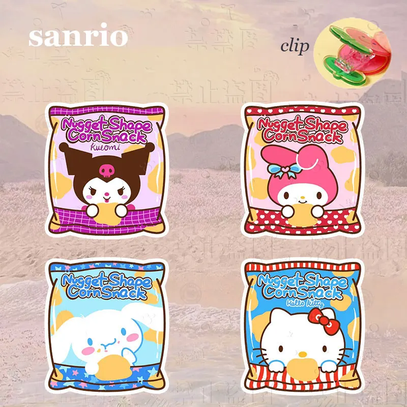 

Sanrios Hello Kitty Acrylic Double Sided PP Clip Snack Series Hand Account Clip Learning Folder Clip Anime Cartoon Kawaii Cute