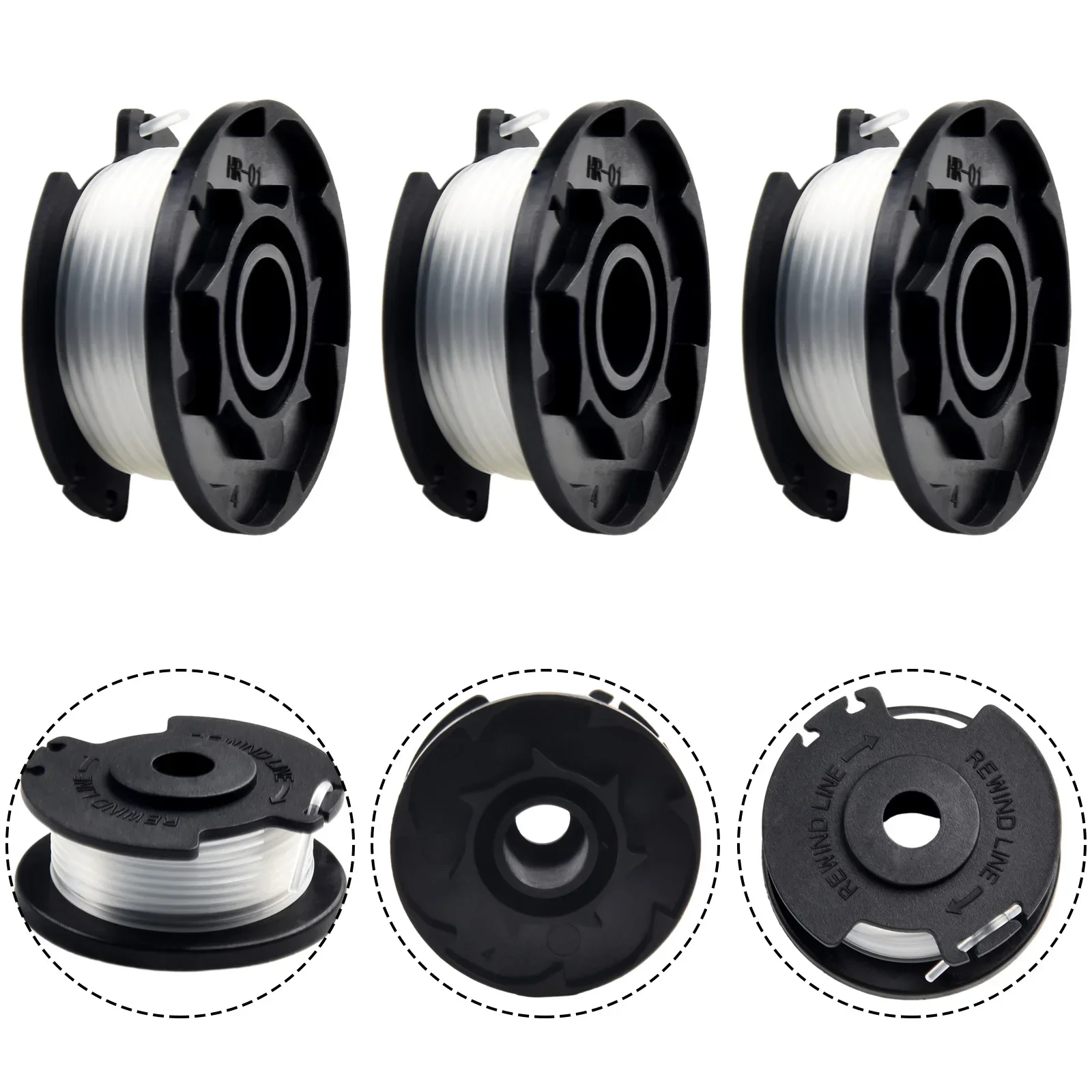 3 шт. катушки кустореза для триммера травы Einhell GE-CT 18/28 Li TC запасные части катушек
