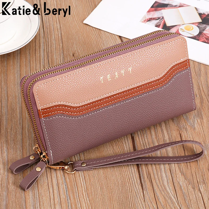 Новые винтажные кошельки на двойной молнии с ремешком запястье Женский