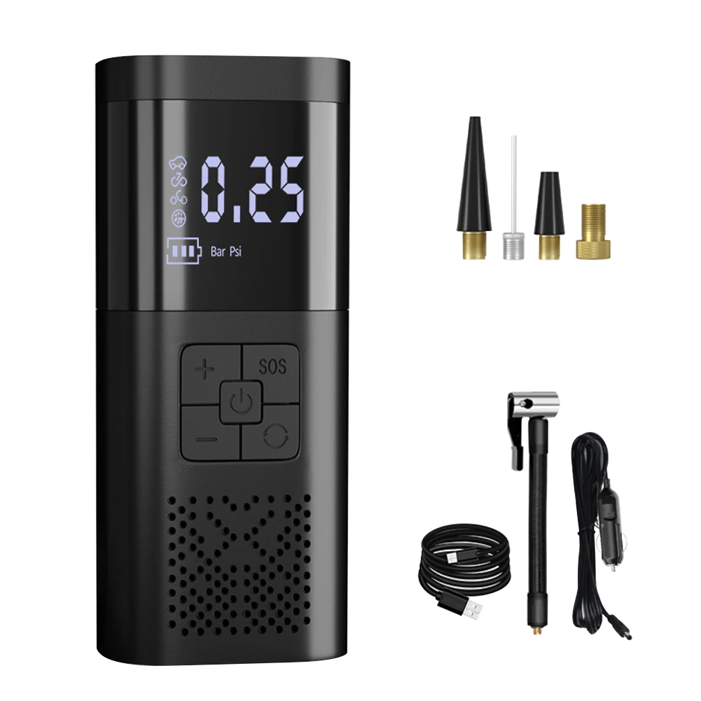 

Bike Motorcycle Car Air Pump Nozzle Accessories Cyling Electric Inflator For Tire 150PSI Compact Easy Operate Inflatable Camping