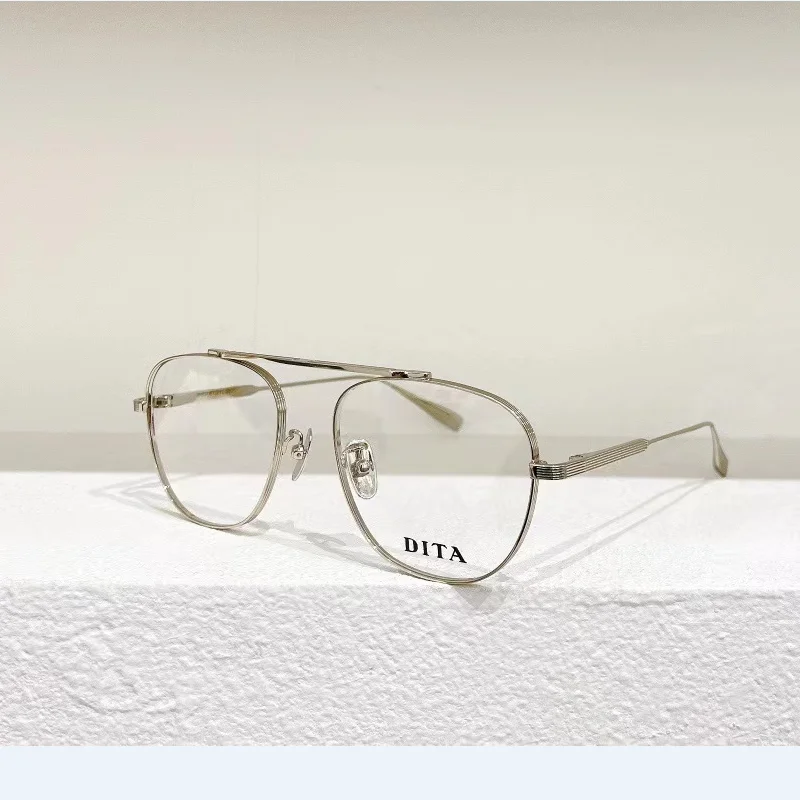 

American Brand DITA DTS409 Style FLIGHT.009 Vintage Luxury Clear Lens Men Eyeglasses Fashion Metal Frame Women Sun Glasses
