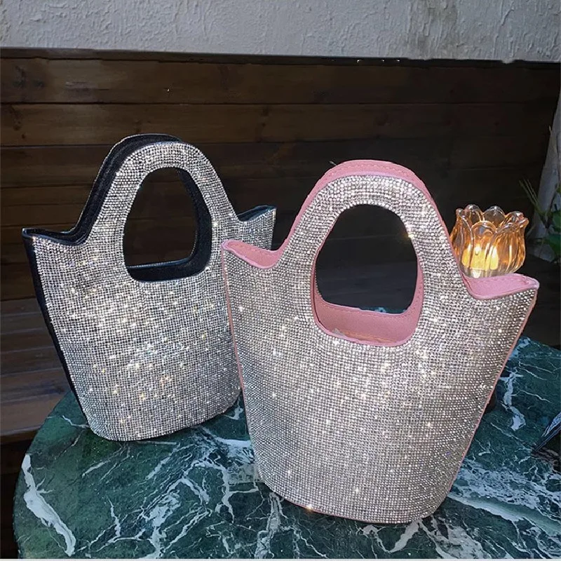 

Fashion Rhinestones Evening Clutch Bag Shiny Crystal Female Dinner Party Wedding Purses Handbag Designer Shoulder Underarm Bags