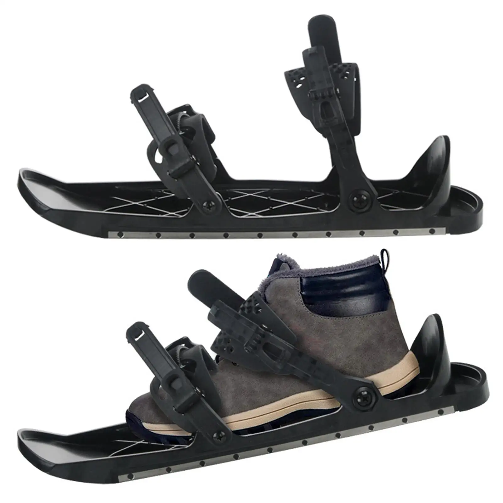 

Snowblades Skis Shoes Adjustable Short Snowskates for Backyard Outdoor Sports Teen