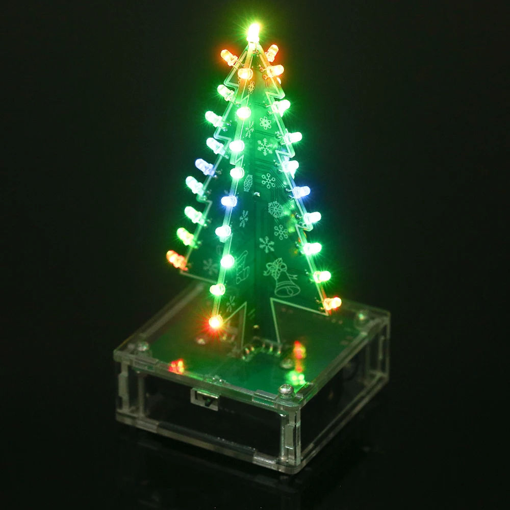 

Набор для самостоятельной сборки с 3D рисусветодиодный рождественской елки, праздничное светодиодсветильник щение RGB, разноцветное освещение для рождественской елки, украшение для дома, гостиной, сада