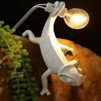 resin lizard night light nordic living room bedroom for modern animal chameleon table lamp resin ambient light hallway wandlamp