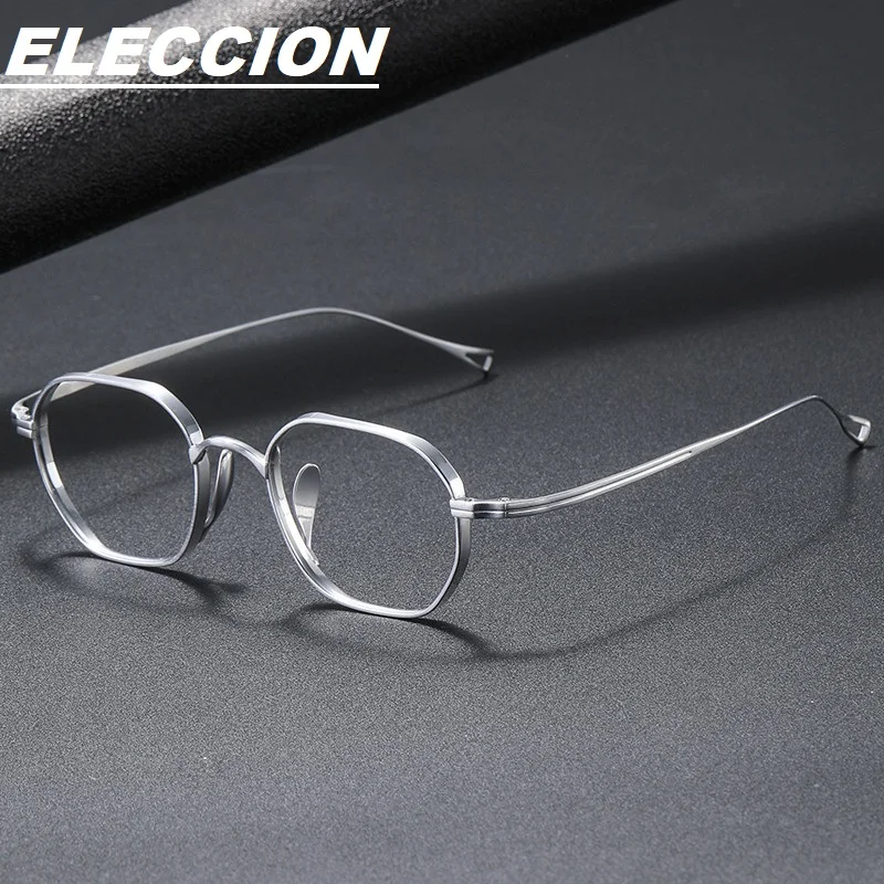 

Japanese Vintage Polygon Eyewear Frame For Men Ultralight Titanium Frames Optical Glasses Women Myopic Eyeglasses KMN-9918