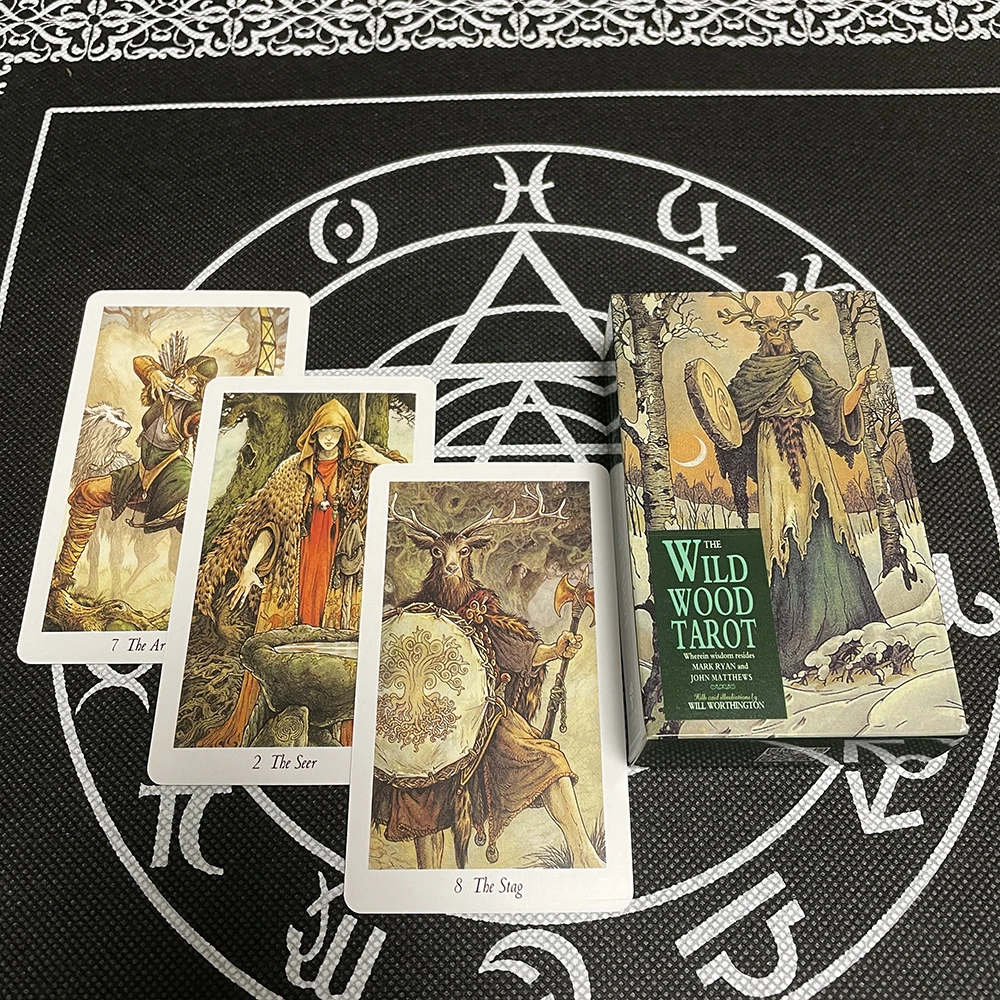 

Tarot английские карточки Runes for Fortunetelling, колода для настольных вечерние р, коллекционная карточка, Oraculos Wiccan, товары, полотенце