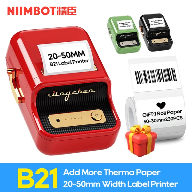 Niimbot B21 Wireless label printer Portable Pocket Label Printer Bluetooth Thermal Label Printer Fast Printing Home Use Office 1