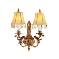 european wall lamp french copper luxury sitting room background bedroom bedside lamp cloth corridor