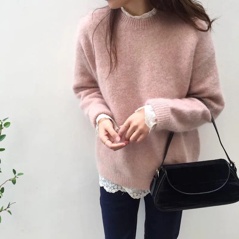 

O-neck Pullovers Harajuku Fashion Sweater Mujer Ropa Femenina Con Envío G... Tops Mujer Sueter Mujer Aesthetic Sweaters