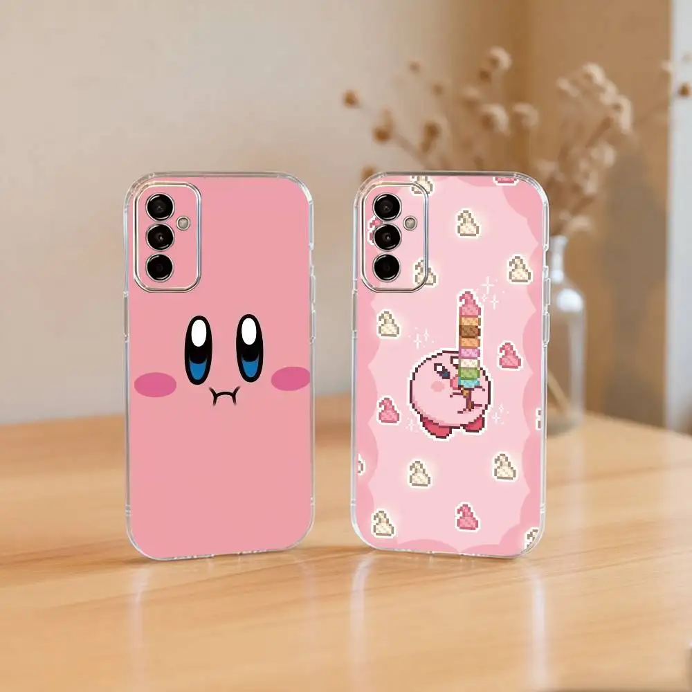 Фото Чехол для телефона с рисунком Pink P-Pixel K-Kirbys-KK для SamsungA10,12,20,21S,30,31,40,50,51,52,70,71, прозрачный чехол №1