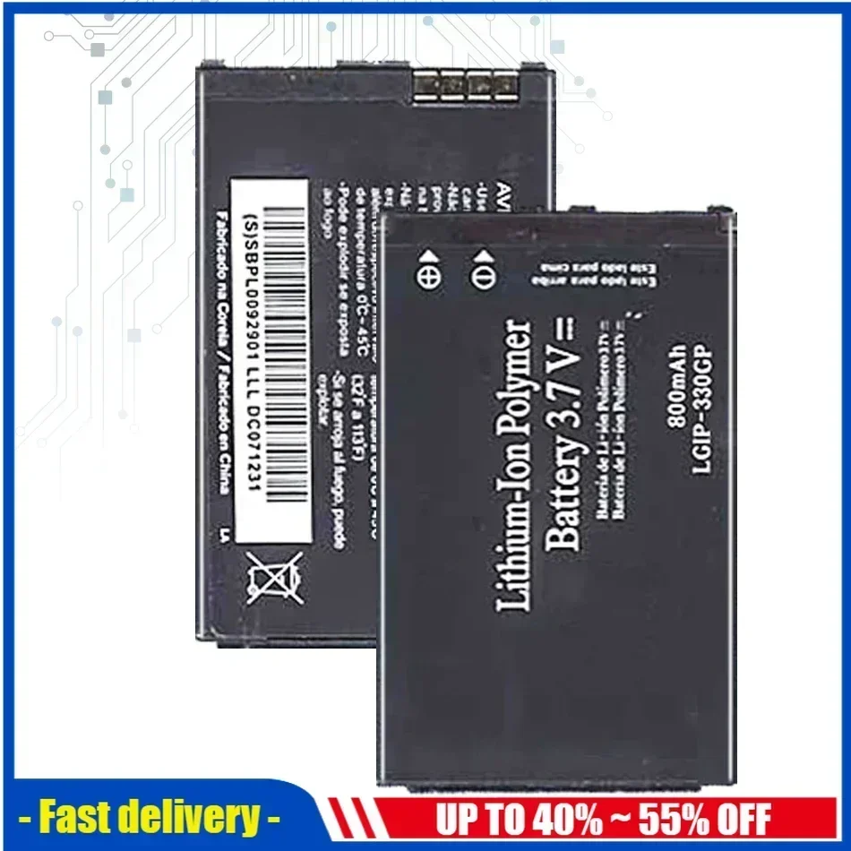 Bateria 800 мАч LGIP-330GP Аккумуляторы для мобильных телефонов LG GM210 KF240 KF245 KF300 KF305 KF330 KM380