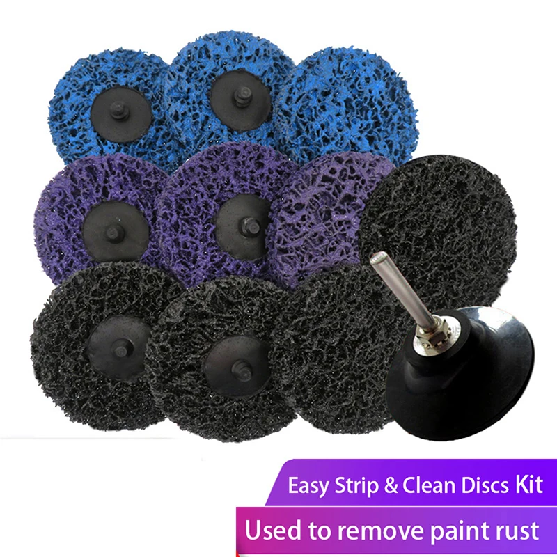 

5/10pcs 2 Inch Sanding Discs Poly Strip Sandpaper with 1/4'' Shank Quick Change Sanding Discs for Paint Rust Rotary Tool