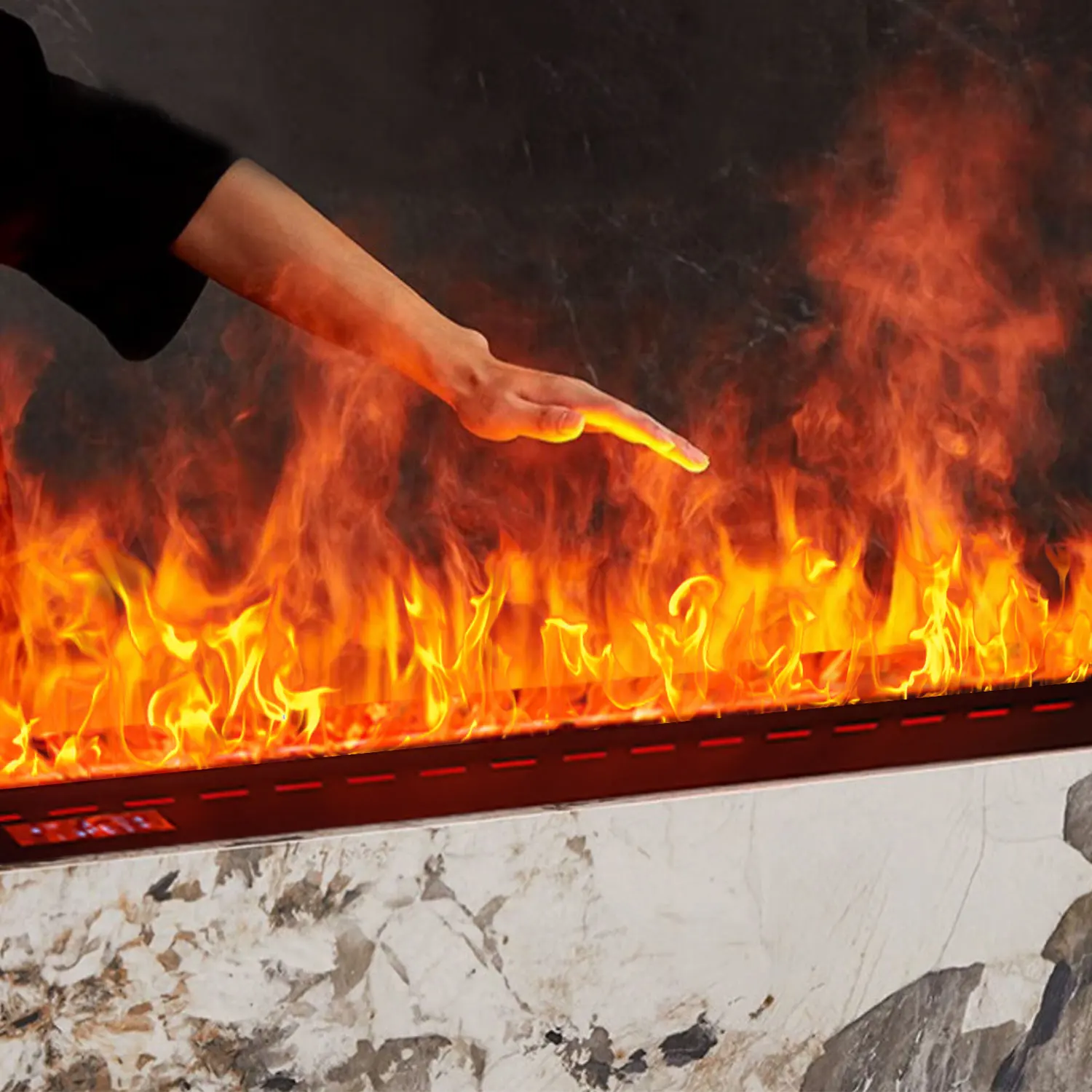 3D электронный камин с водяным туманом и Bluetooth APP воспроизведение музыки