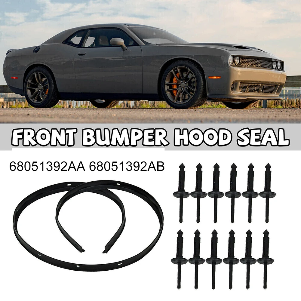 

Front Fascia Bumper Hood Seal&Rivets Fits For Dodge For Challenger 2008-22 Automobiles Seal Accessories 68051392AB