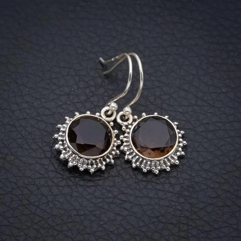 StarGems Smoky Quartz ручной работы 925 пробы серебряные серьги 1 25 &quotF5734