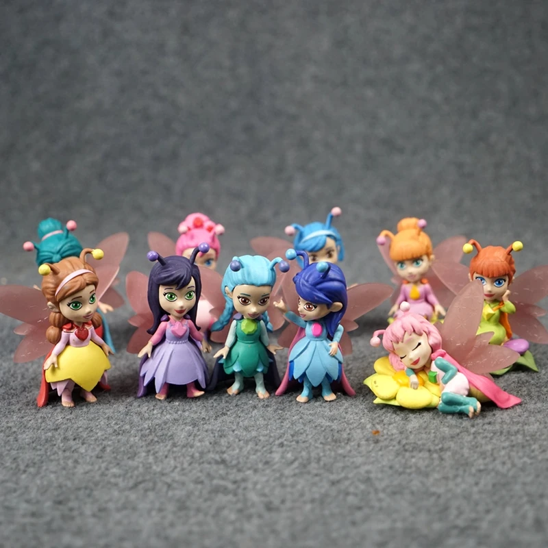 

8cm Lovely magiki spirit elf Action Figures joint doll PVC kids collection butterfly gift toy