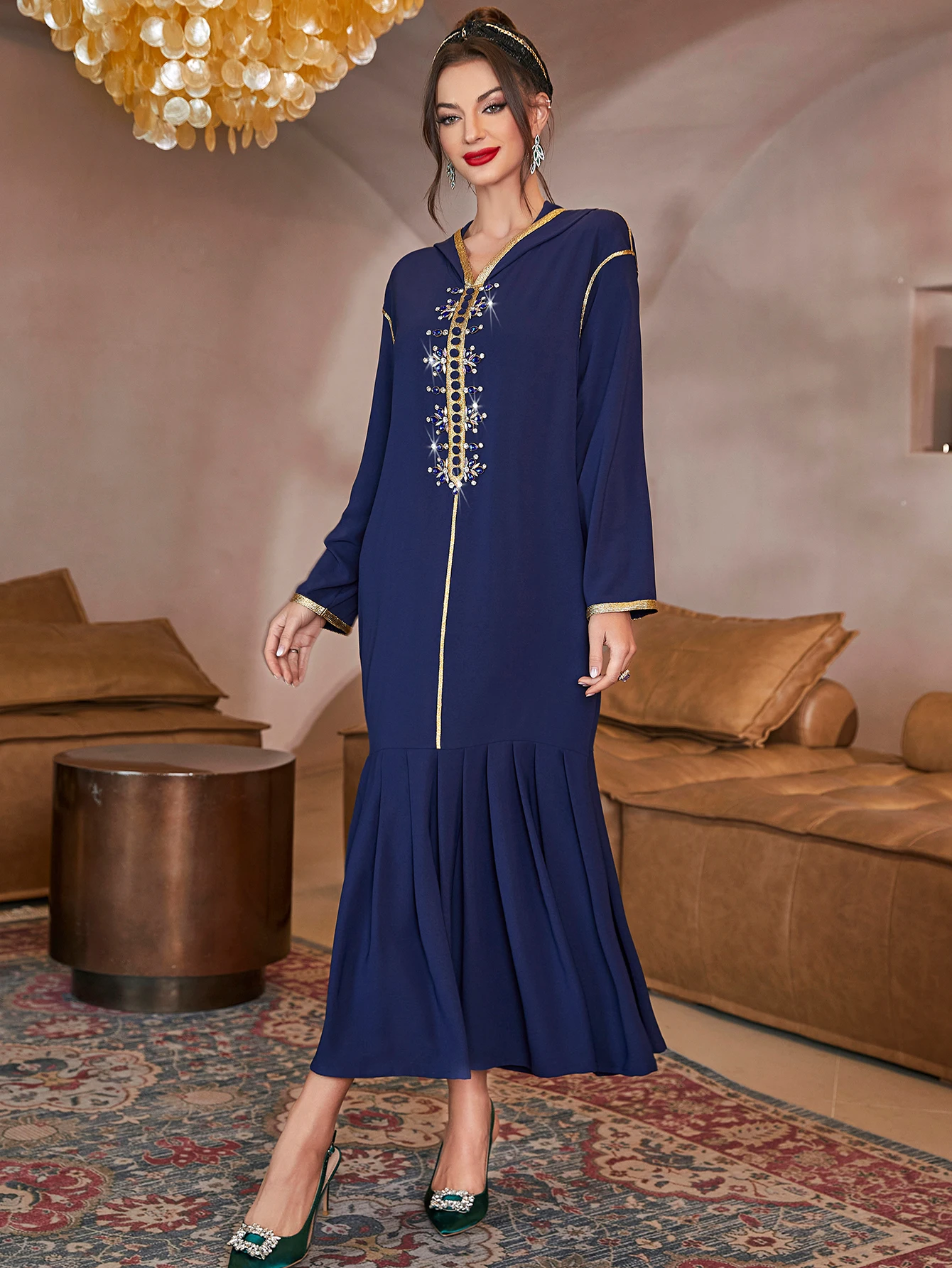 Ramadan Dress Dubai Abaya Femme Musulman Long Dress Modest Islam Turkey African Dresses For Women Moroccan Caftan Evening Kaftan