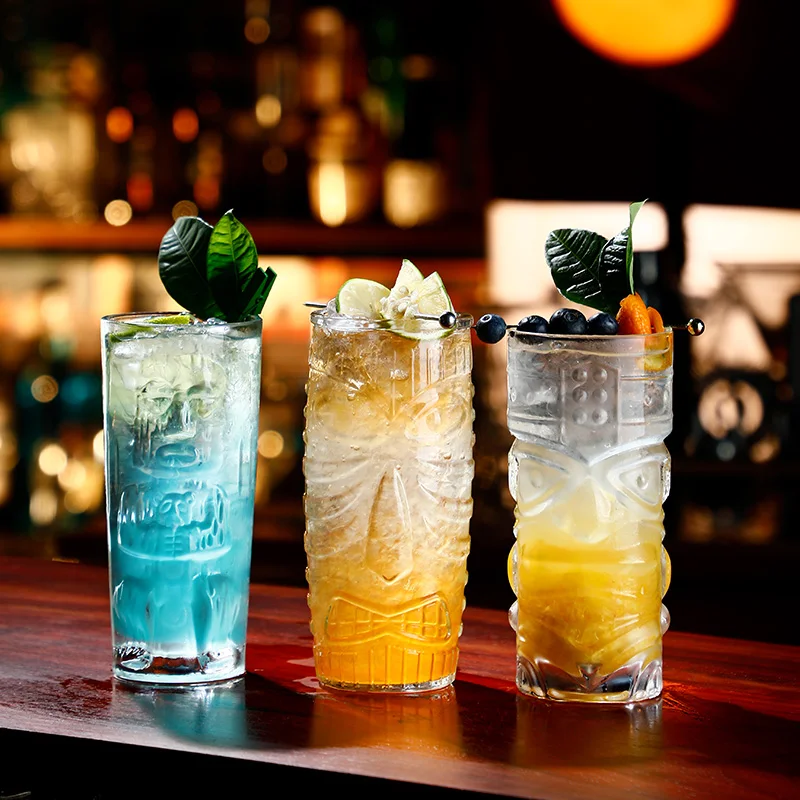 Стеклянная Кружка es Tiki Bar Tiki-прозрачные стаканы в гавайском стиле - купить по