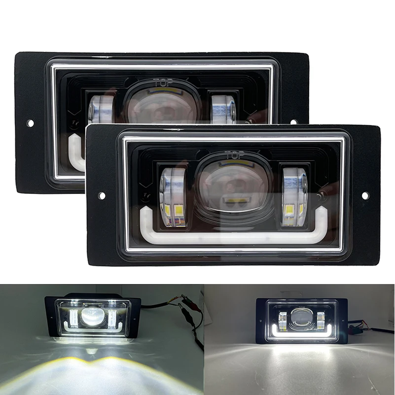 Автомобильные дневные противотуманные дневные ходовые огни, белые для Lada VAZ 2110 2111 2112 2113 2114 2115 2116 кольцо с ангельскими глазами