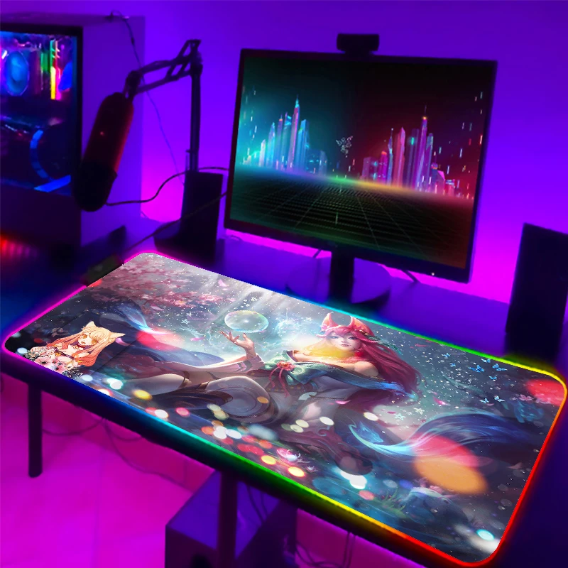 

Большой RGB коврик для мыши Sexy Beauty, резиновый Настольный коврик для ноутбука 400 х900 см, игровой коврик для мыши, аксессуары для игрового компью...