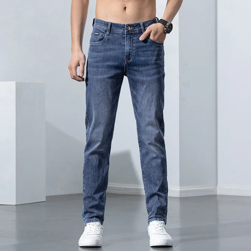 2022 New Men's Stretch Skinny Jeans New Spring Fashion Casual Cotton Denim Slim Fit Pants Male Trousers