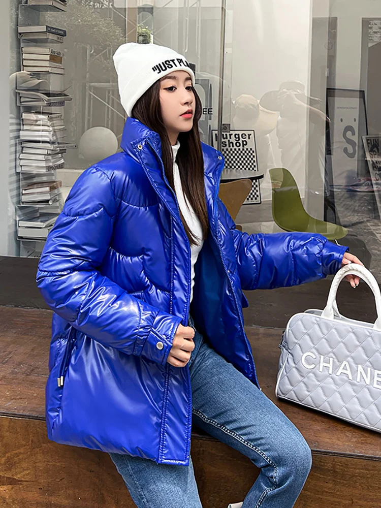 2023 New Winter Jacket Parkas Women Coat Fur Collar Hooded Overcoat Female Jacket Parka Thick Warm Cotton Padded Outwear