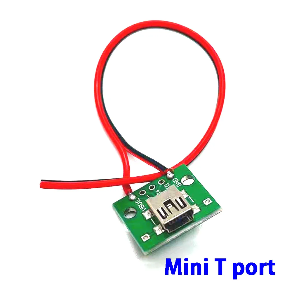 

5Pin USB Type-C Micro Mini T port Waterproof Connector USC-C PCB female base Female Socket Charging Interface With Welding Wire