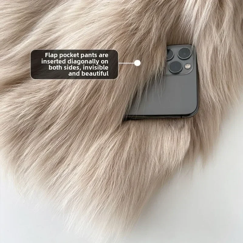 Пальто из искусственного меха Женская одежда Y2K Осень Новая мода Повседневная