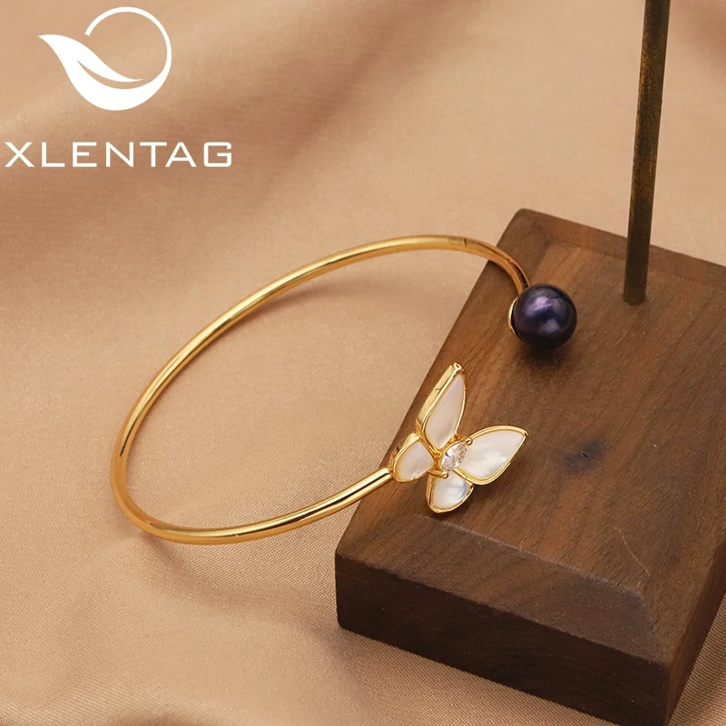 

Xlentag металлический браслет с бабочкой из циркония с жемчугом для женщин средневековый ретро Роскошные модные изысканные ювелирные изделия ...