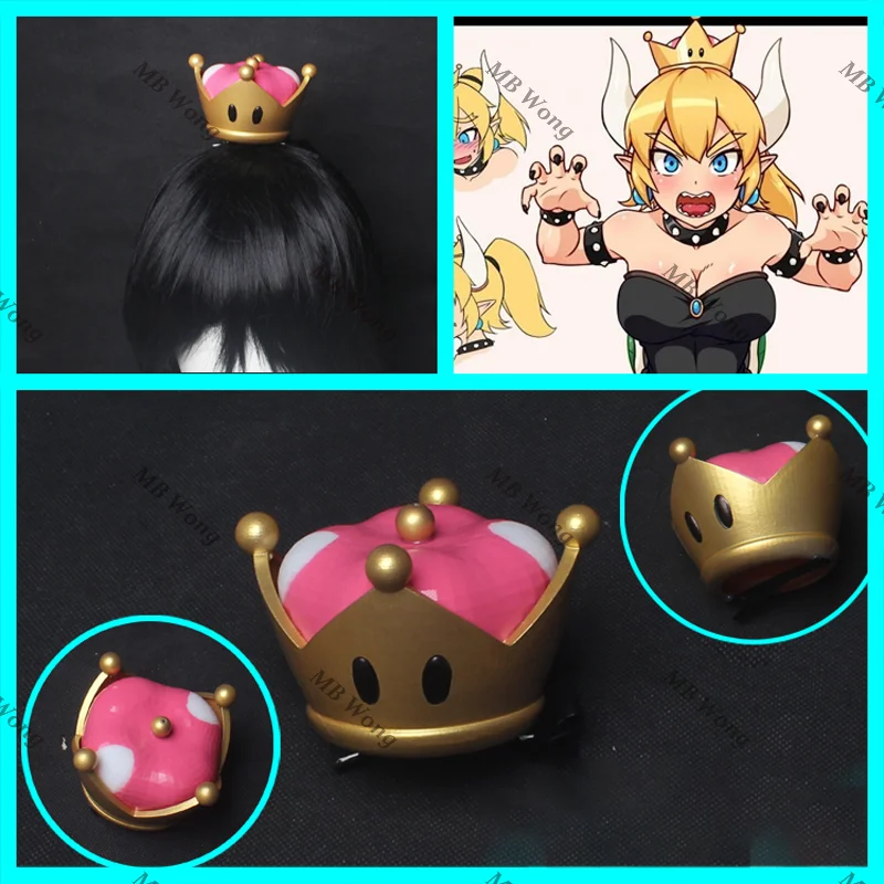 Игра Bowser Koopa Sr. Косплей Опора Bowsette Косплей Головные уборы Корона Королева Принцесса Боуэр Наряд для Хэллоуина Женщины Мужчины (art.: 3920cd6492f76) - 3920cd6492f76