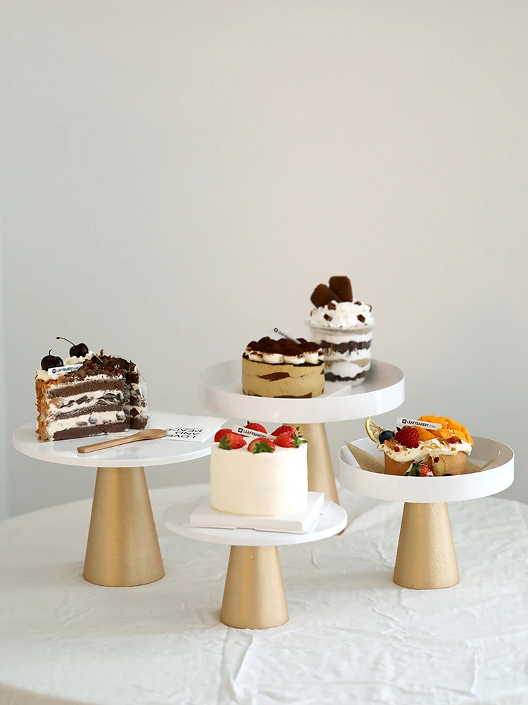 

High Feet Cake Stands Sets S M for Wedding Opening Party Dessert Table Fondant Cupcakes Foot Display Holder Coffee Shop Dishes