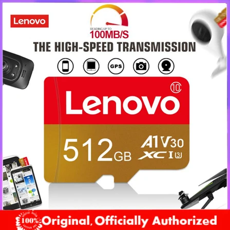 

Lenovo Class 10 2TB Micro TF SD Card 1TB 512GB 256GB SD/TF Flash Memory Card 128GB 64GB Cartao De Memoria For Phone Camera Drone
