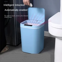 18l smart trash can household indoor induction toilet automatic with lid low noise sanitary bucket waste bins bin for kitchen