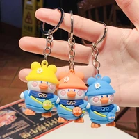 1pc new net red cute backpack duck keychain pendant couple bag ornament keyring pendant accessory decoration