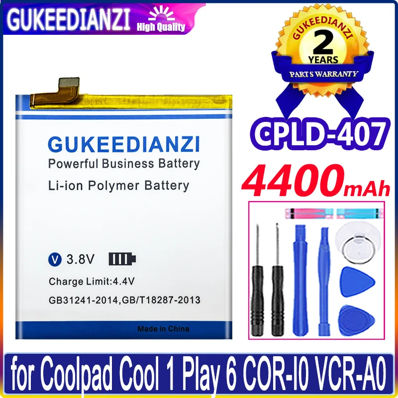 

GUKEEDIANZIN 4400mAh CPLD-407 Battery for LeEco Coolpad Cool 1 Dual Play 6 C103 C106 R116 C106-7 C106-8 C106-9 C107-9 Batterie