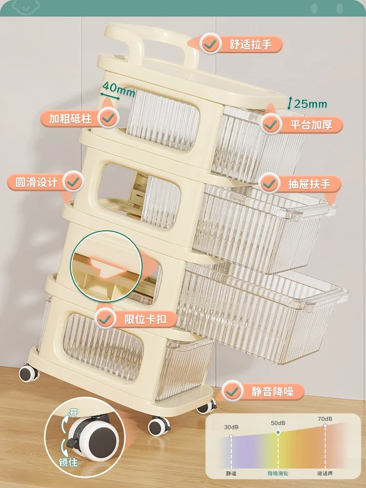 Роликовая тележка для салона красоты маникюрная тату-салона косметическая с