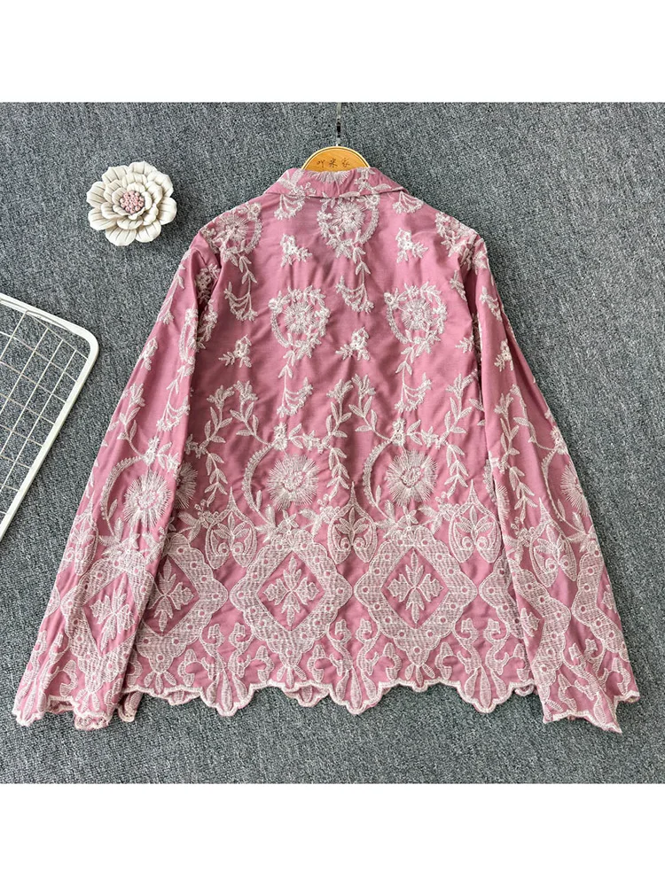 Женская весенняя рубашка корейская версия винтажная модная с воротником-поло и